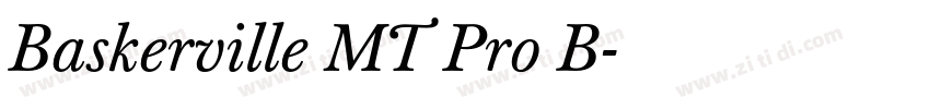 Baskerville MT Pro B字体转换